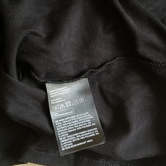 H&M black lace shoulder top - Picture 4 of 8